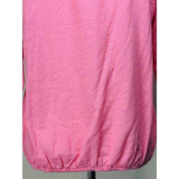 Vintage America Women's Small Blouse Pink Lace Accent Feminine Cottage Core - Picture 8 of 14